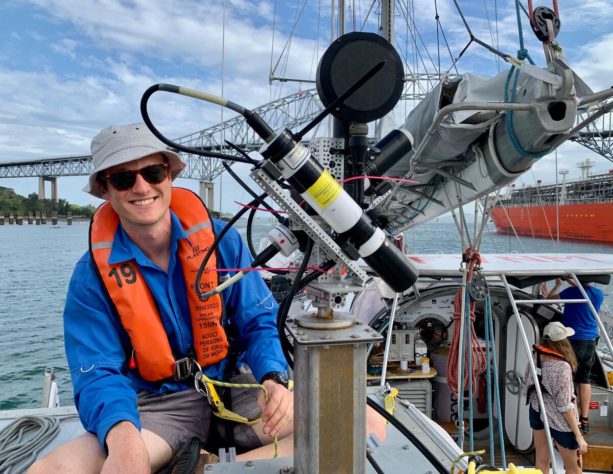 Alexander Bailess on Tara with OCEAN-EYE sensor